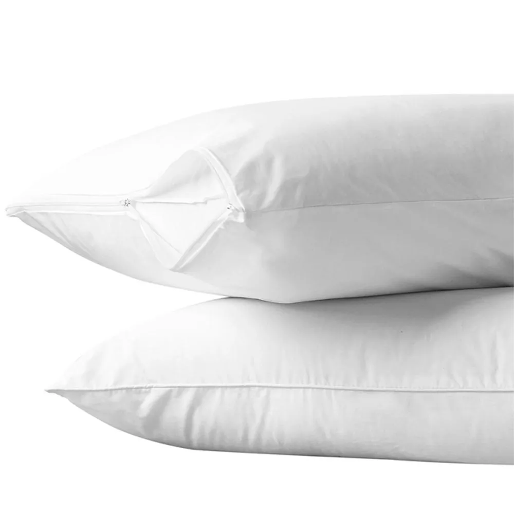 12 Deluxe Vinyl Waterproof Hypoallergenic Bed Bug Zipper Pillow Protector Covers