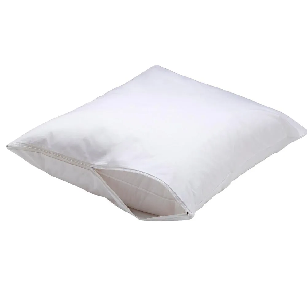 12 Deluxe Vinyl Waterproof Hypoallergenic Bed Bug Zipper Pillow Protector Covers