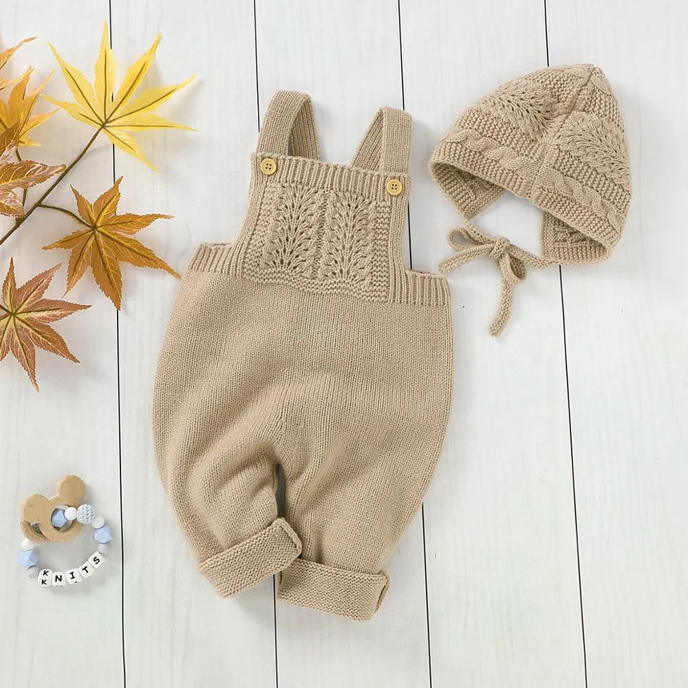 Baby Sleeveless Jumpsuit with Hat