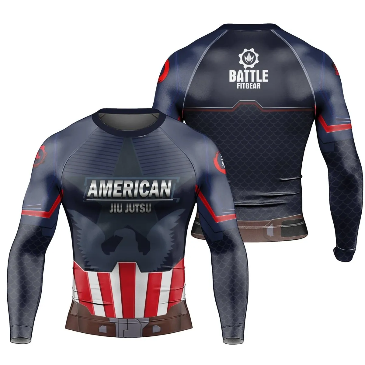 Captain American Long Sleeve Rash Guard