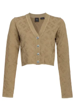 Cardigan Sensoriale in Misto tencel Lyocell con Motivo Goffrato