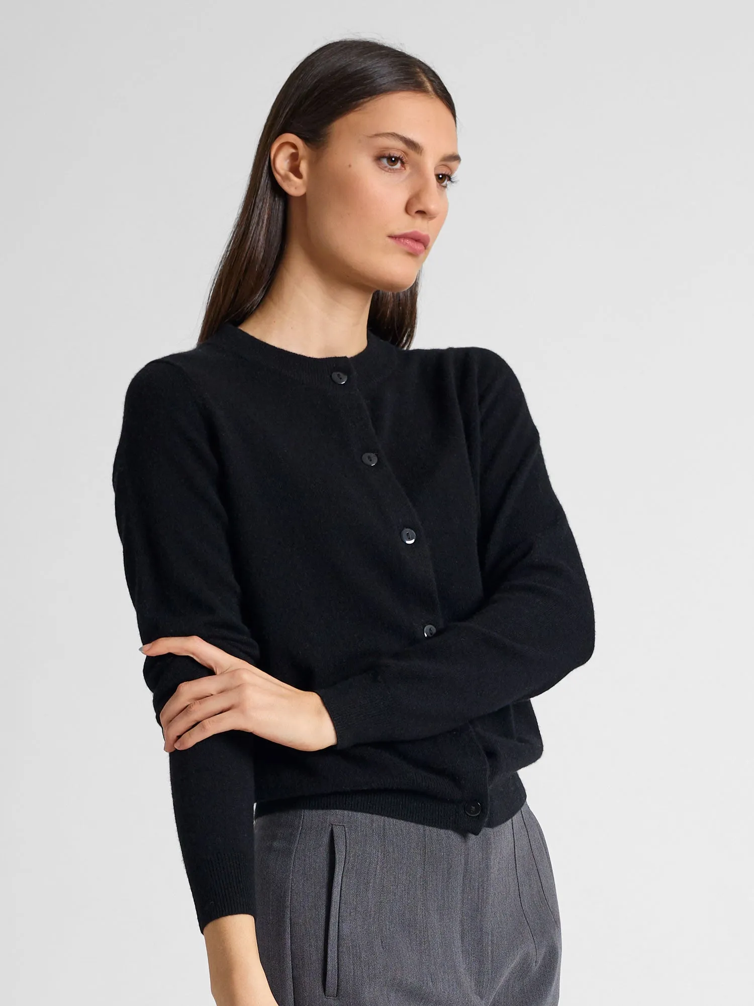 Cashmere cardigan "Ingrid" - black