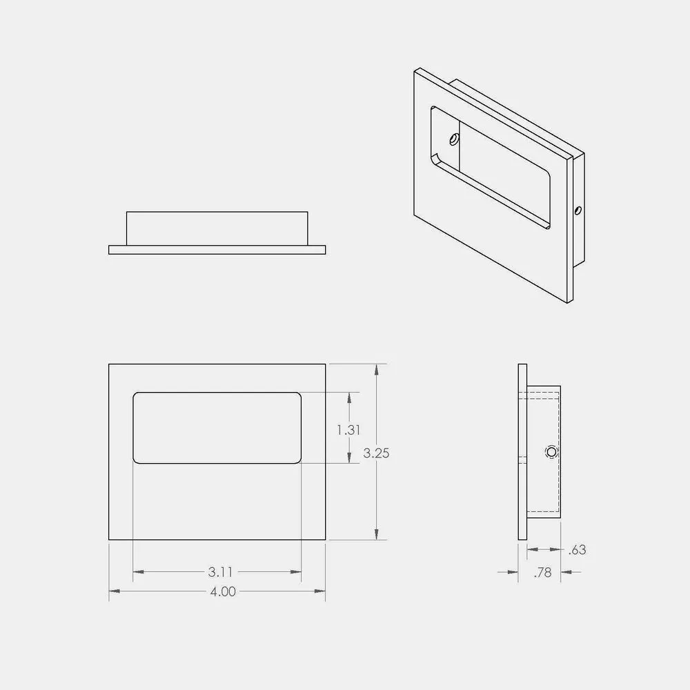 Charlie Flush Pull 340 Door and Cabinet