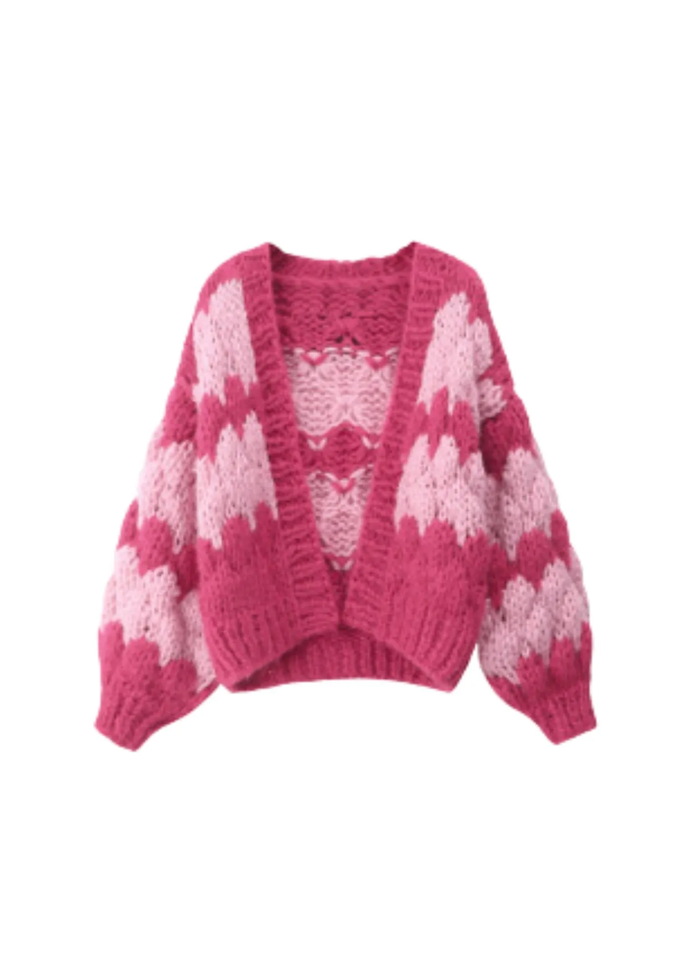 Double Pink Hugs and Kisses Cardigan