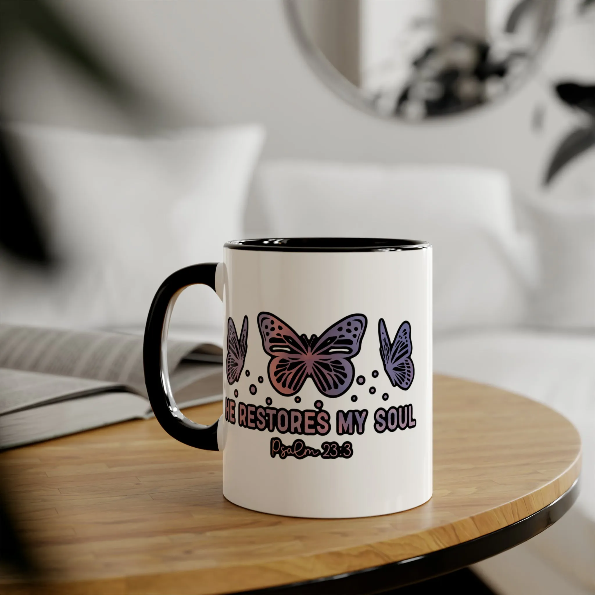 He Restores Accent Mugs, 11oz
