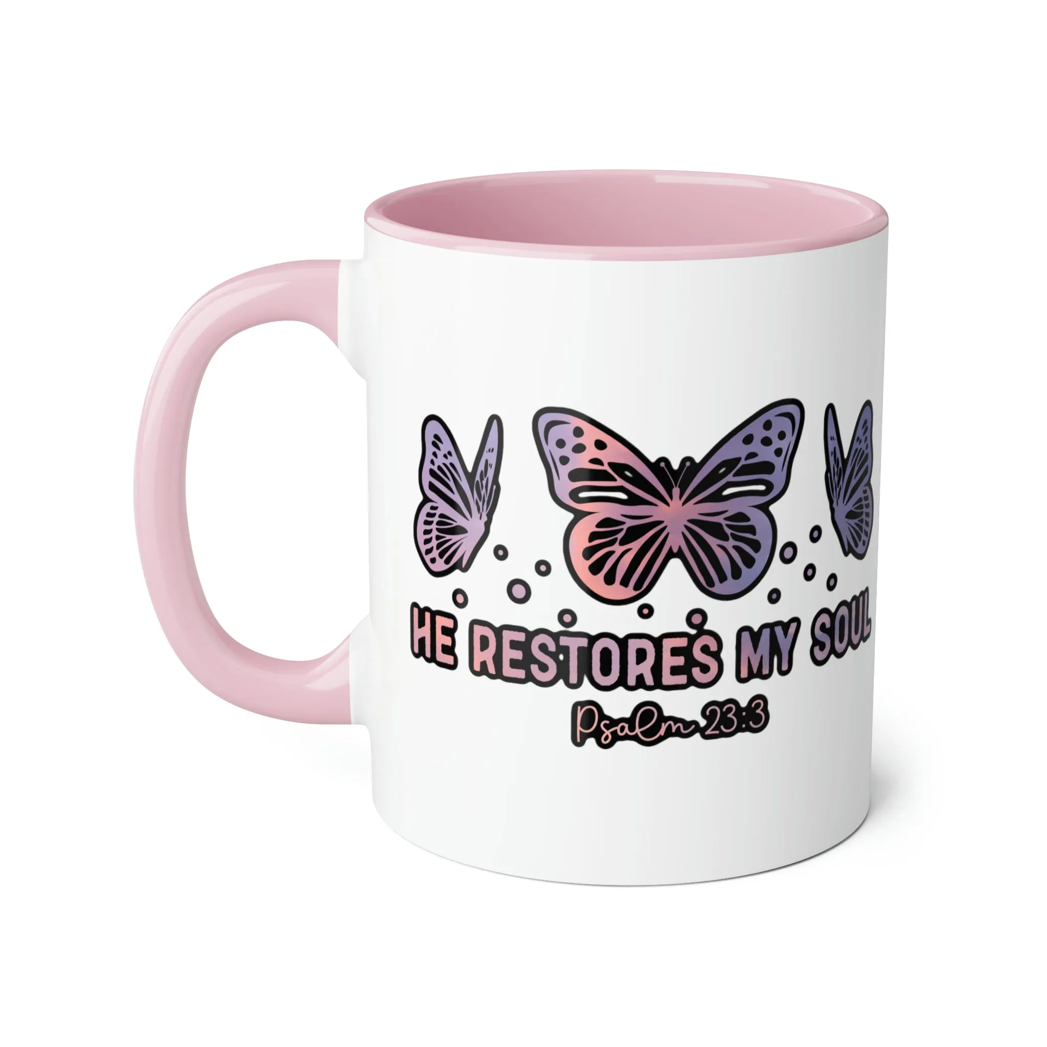 He Restores Accent Mugs, 11oz