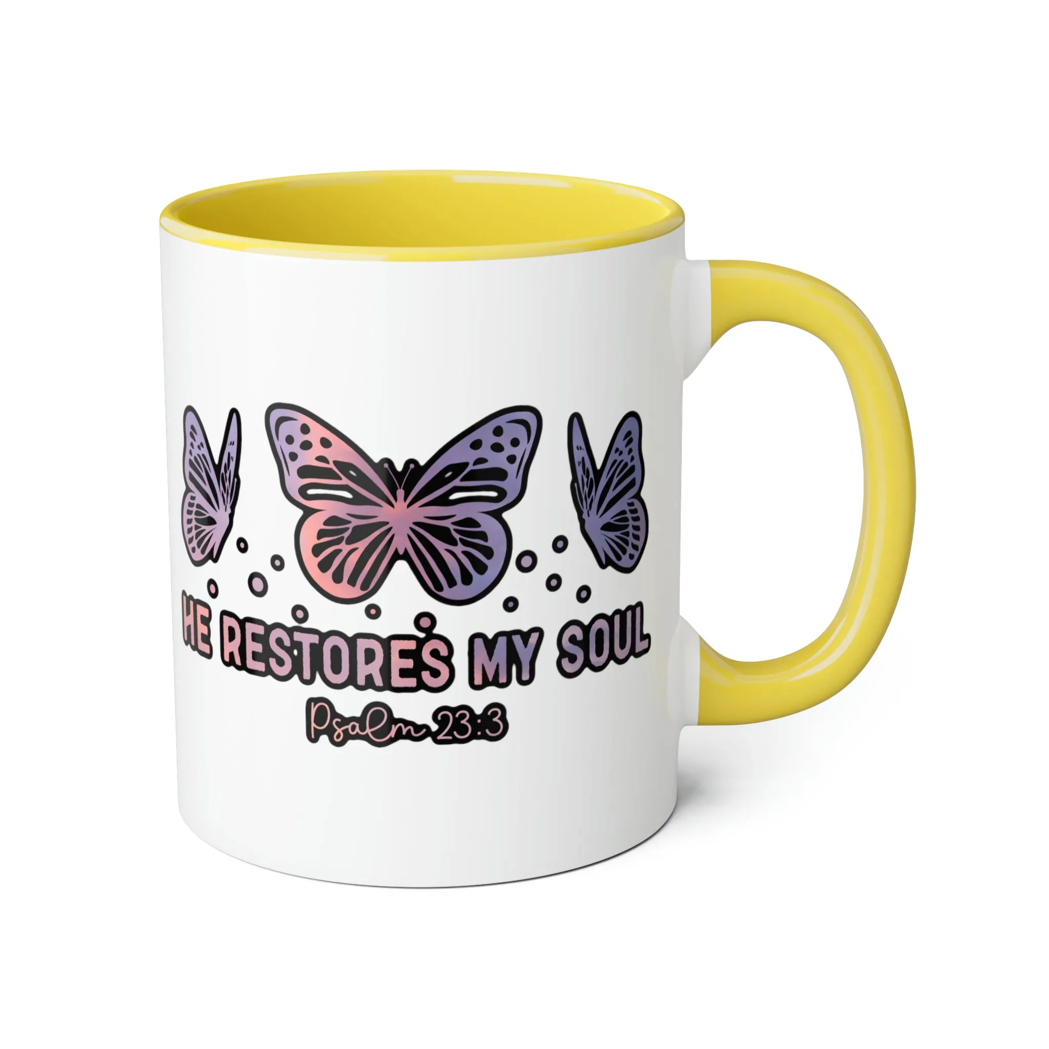 He Restores Accent Mugs, 11oz