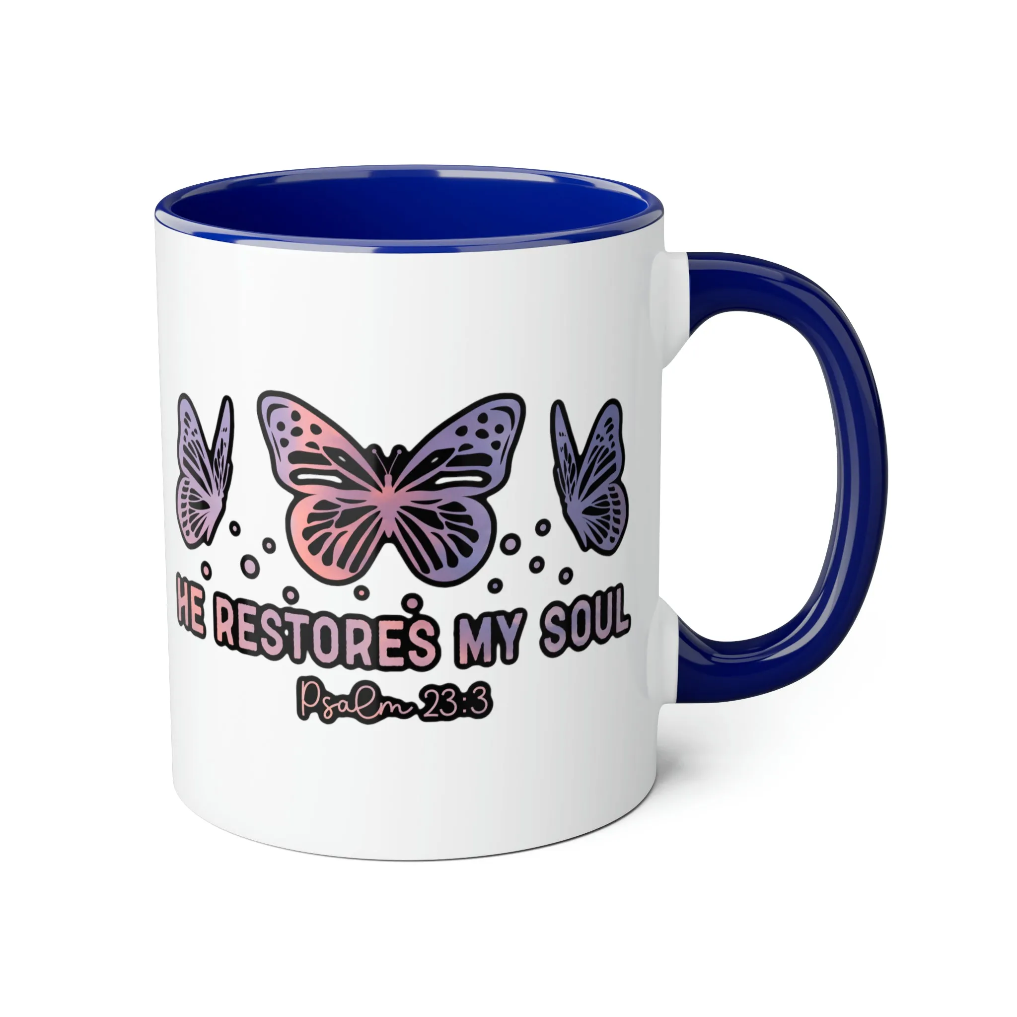 He Restores Accent Mugs, 11oz
