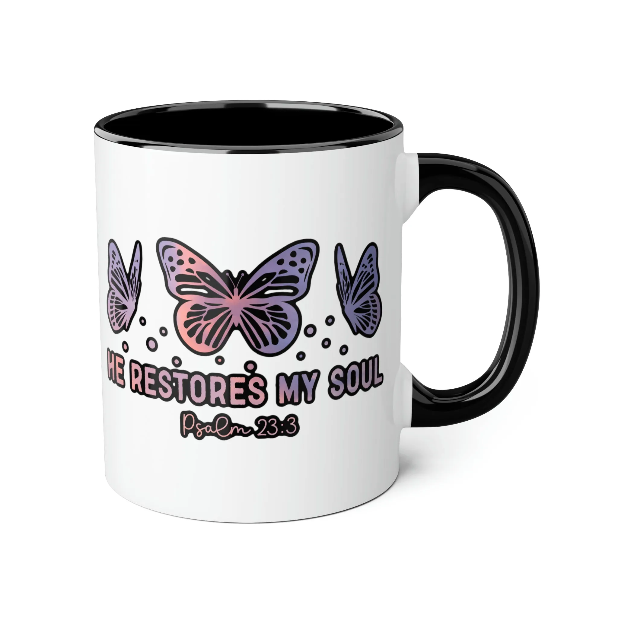 He Restores Accent Mugs, 11oz