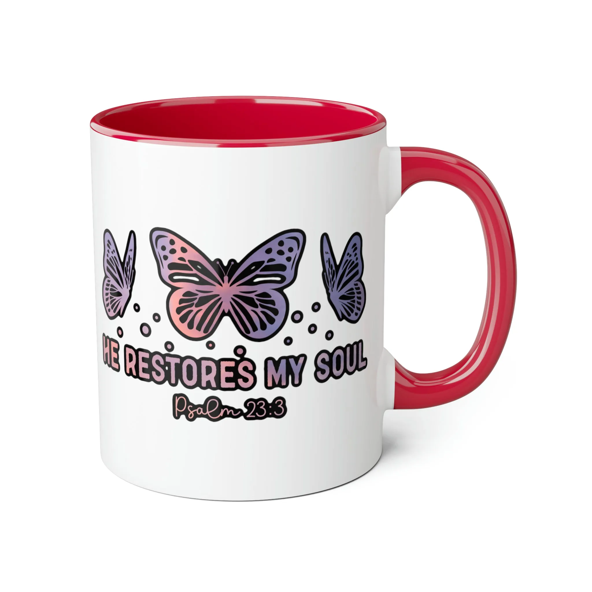 He Restores Accent Mugs, 11oz