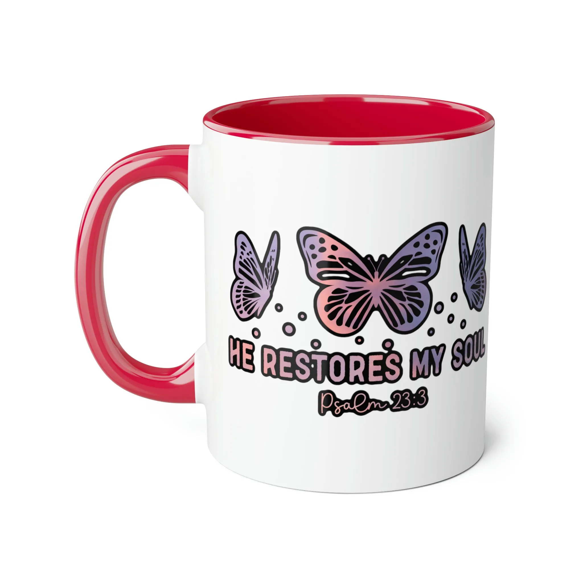 He Restores Accent Mugs, 11oz