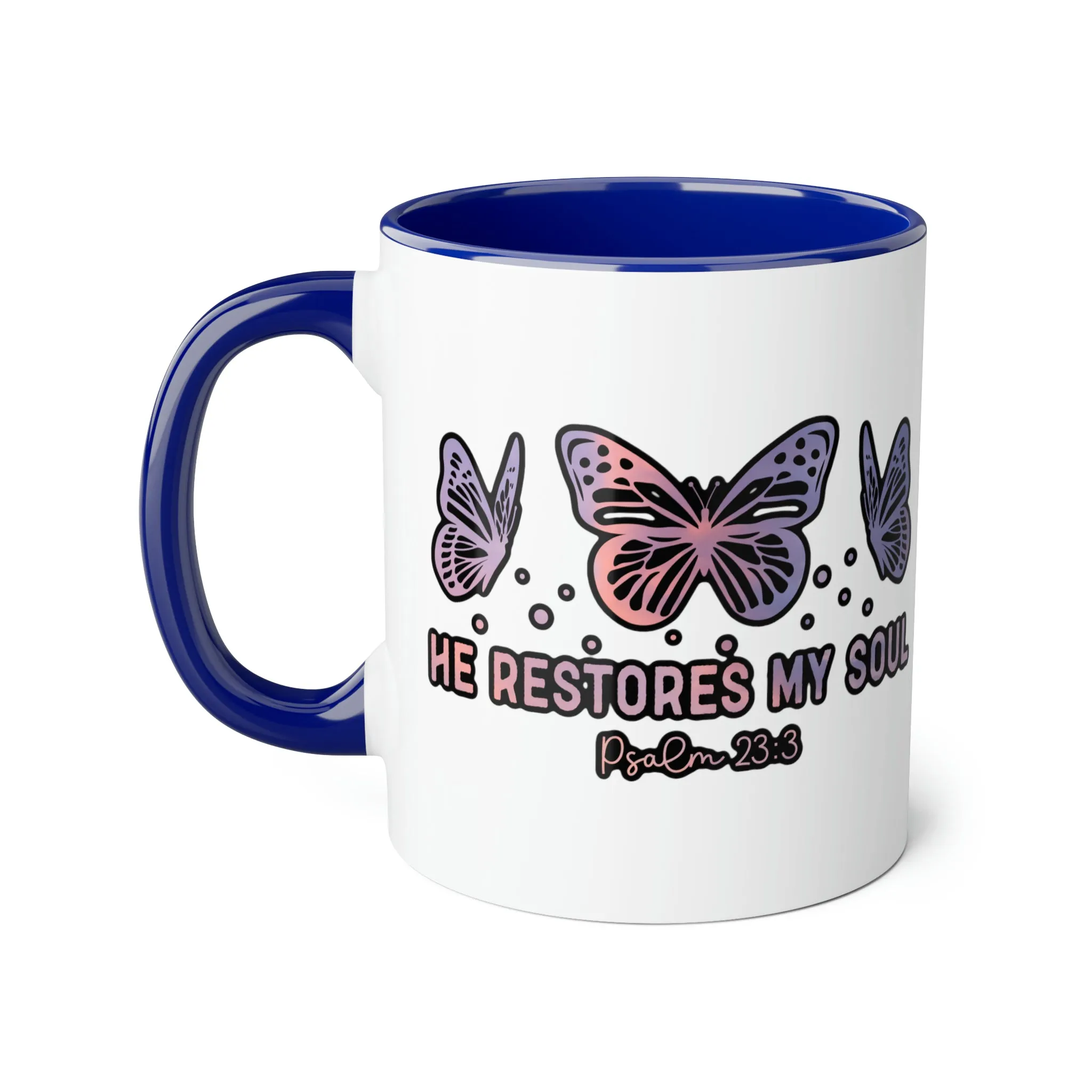 He Restores Accent Mugs, 11oz