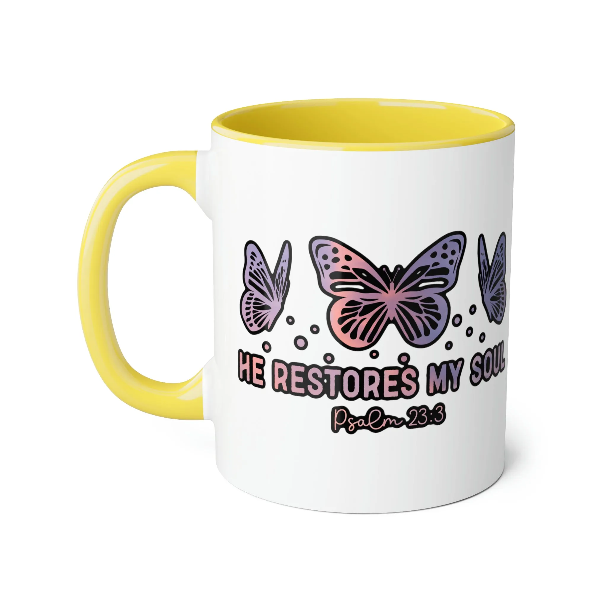 He Restores Accent Mugs, 11oz