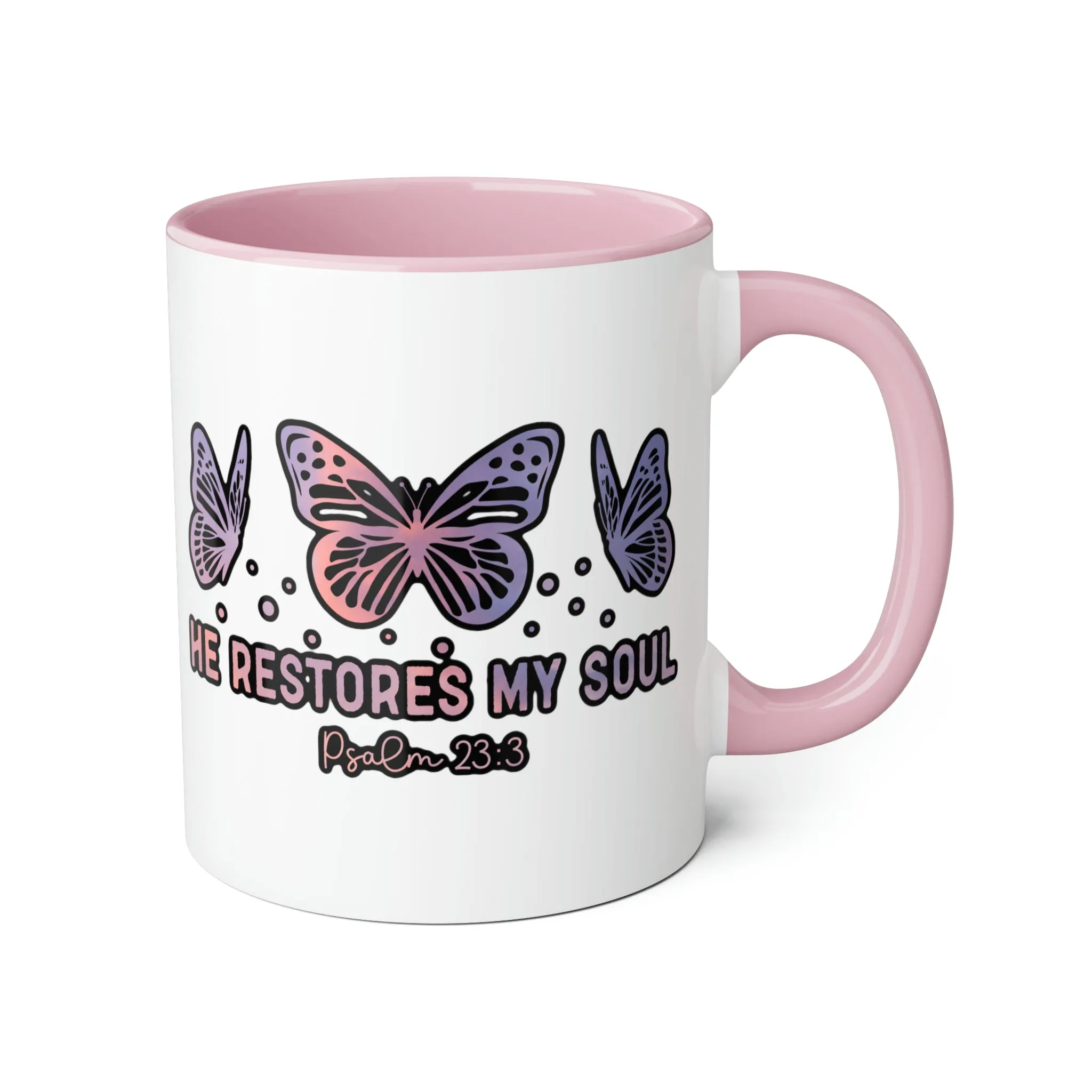He Restores Accent Mugs, 11oz