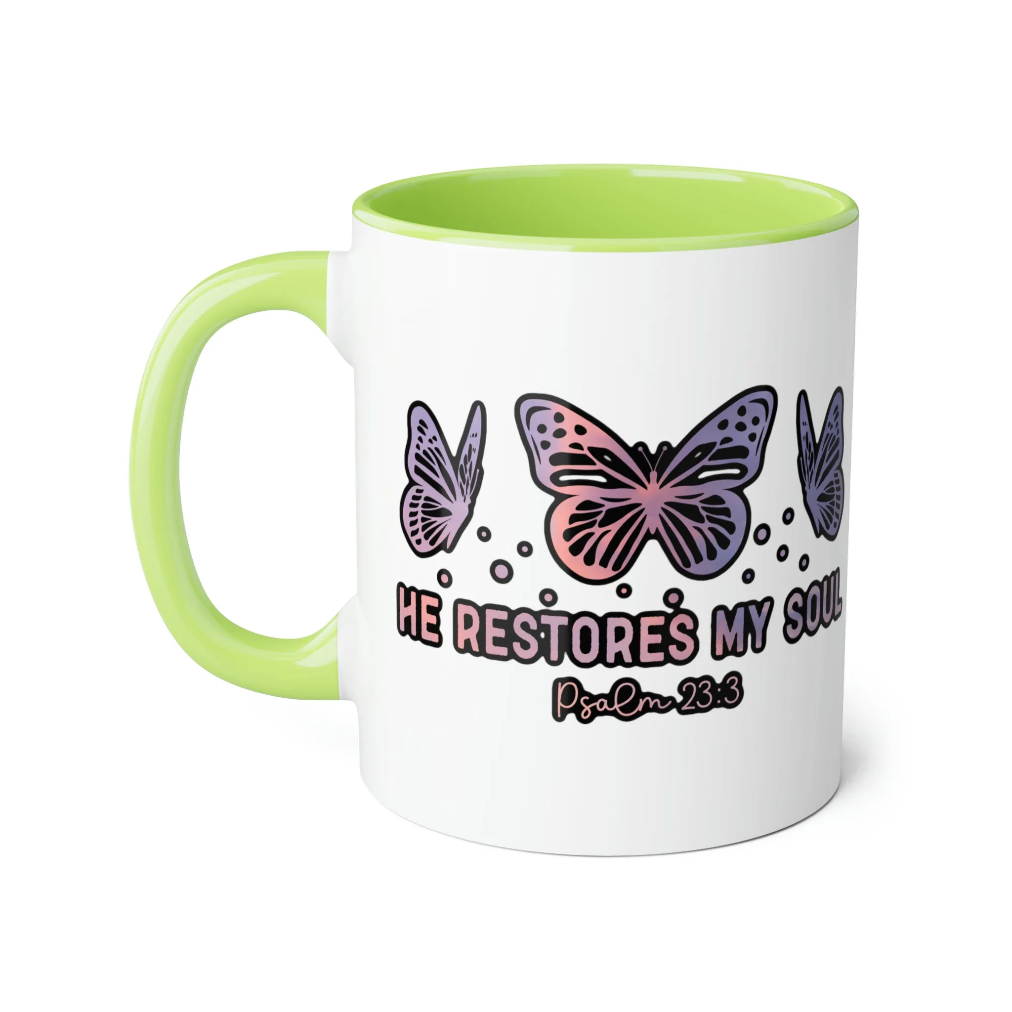 He Restores Accent Mugs, 11oz