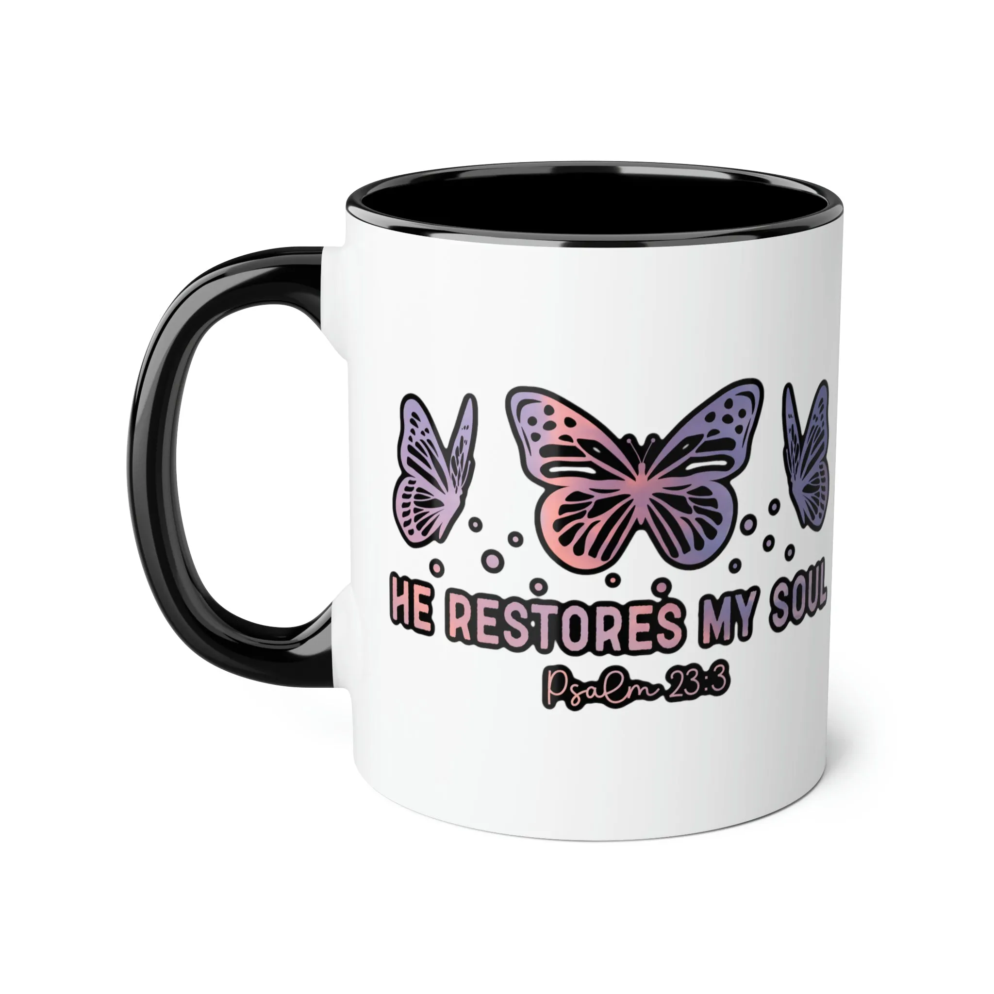 He Restores Accent Mugs, 11oz