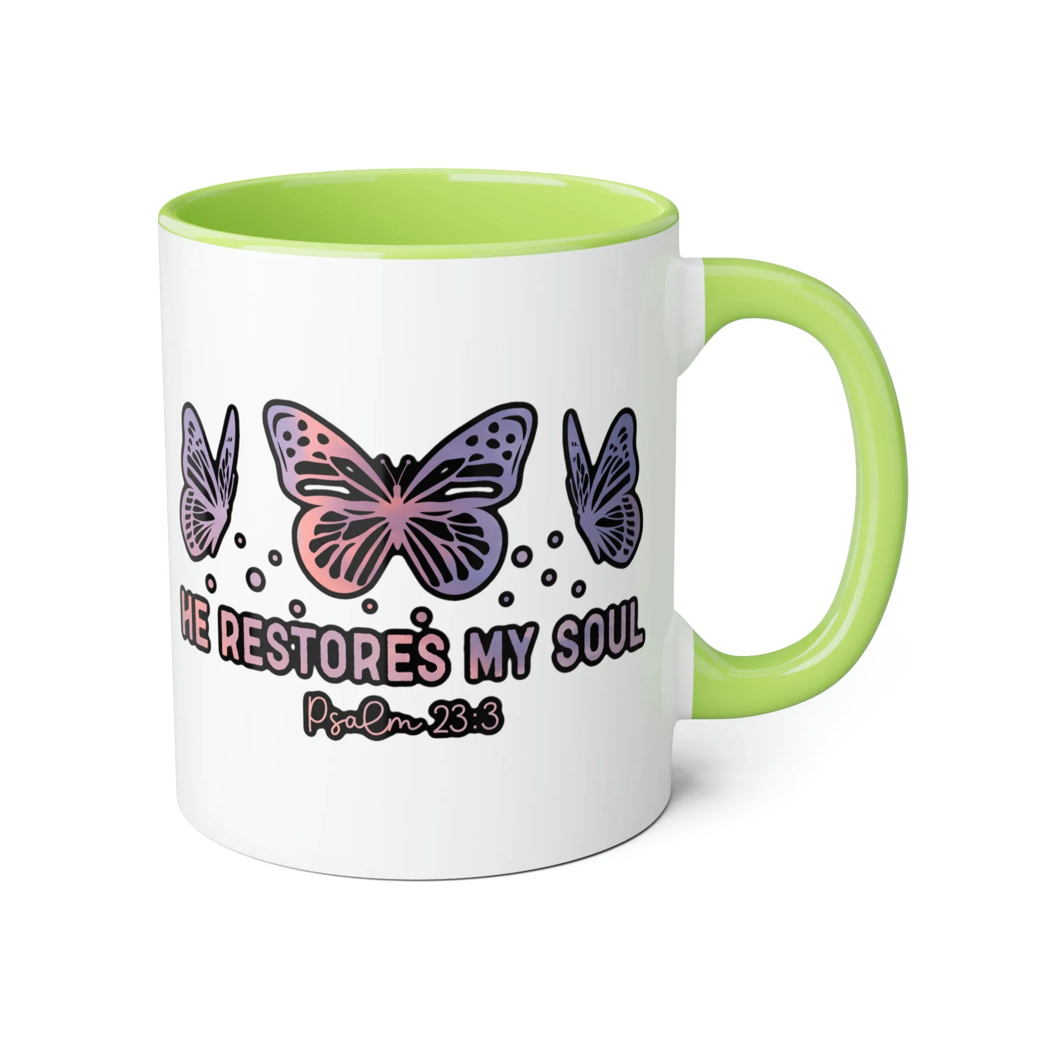He Restores Accent Mugs, 11oz