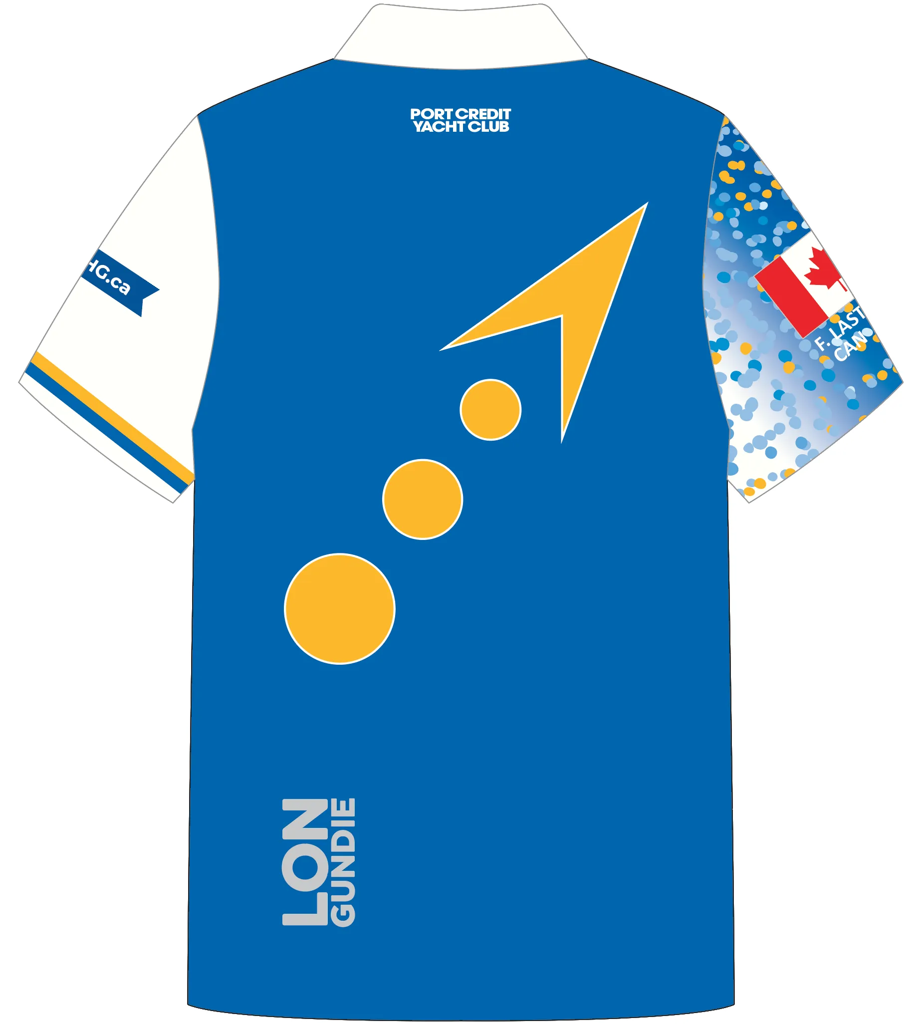 JR POLO SHIRT TOP SHORT SLEEVE BLUE | PORT CREDIT YACHT CLUB | PSNLZ'D