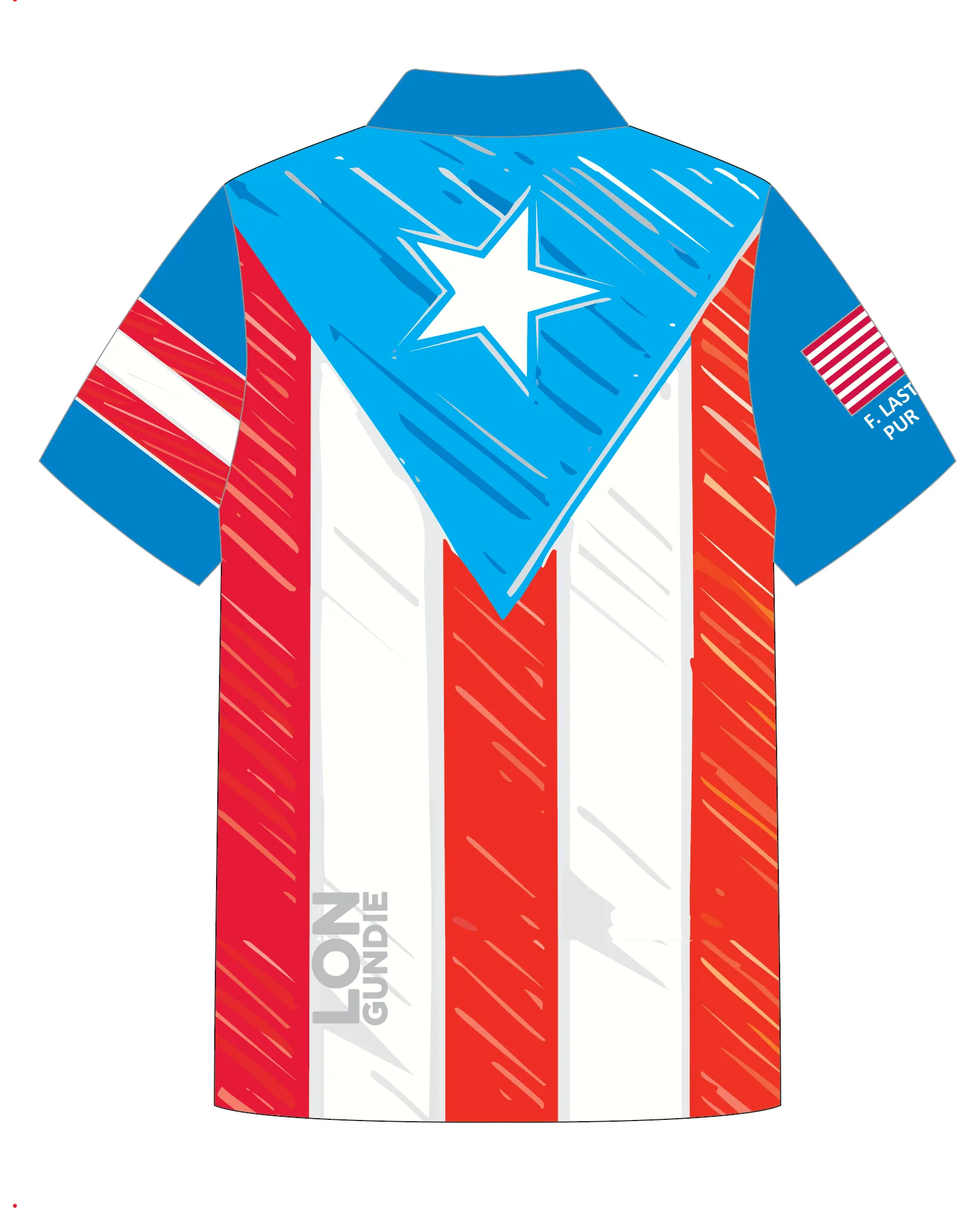 JR POLO SHIRT TOP SHORT SLEEVE BLUE | PUERTO RICO P21 | PSNLZ'D