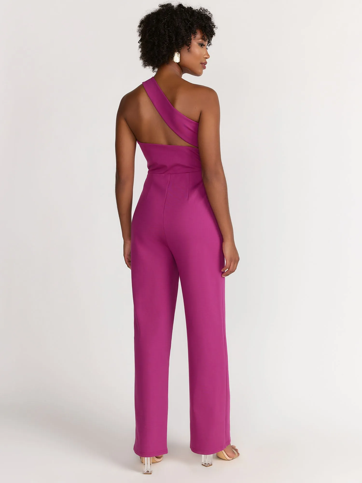 Lena Sleeveless Asymmetric One-Shoulder Jumpsuit - Brands We Love