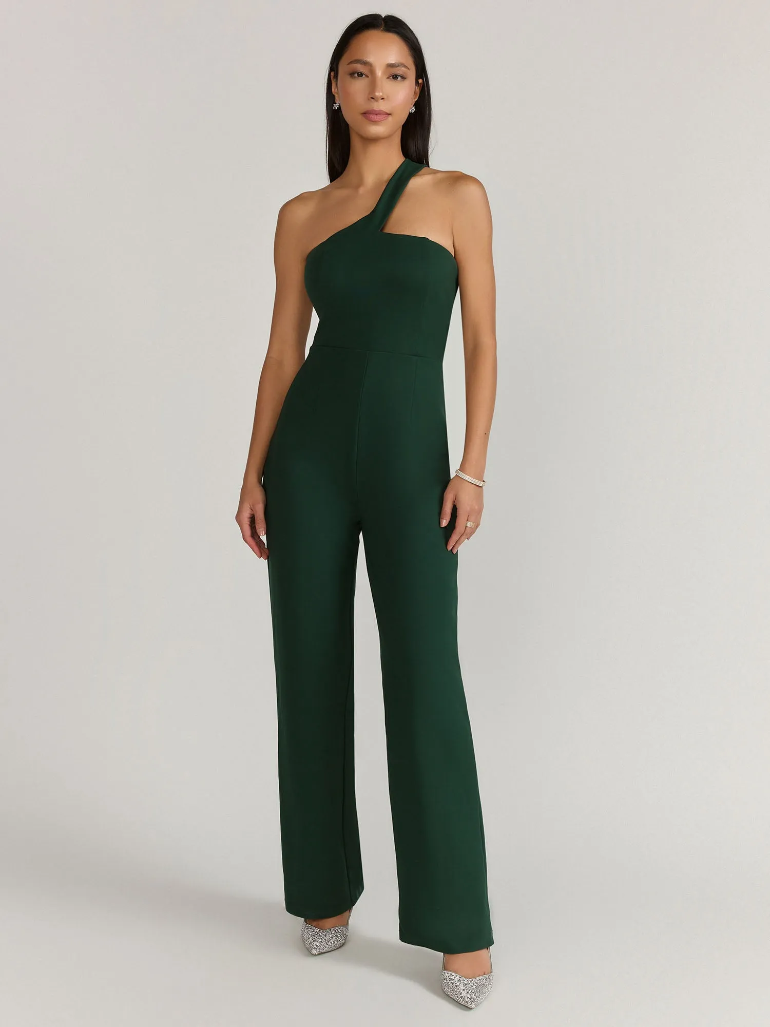 Lena Sleeveless Asymmetric One-Shoulder Jumpsuit - Brands We Love