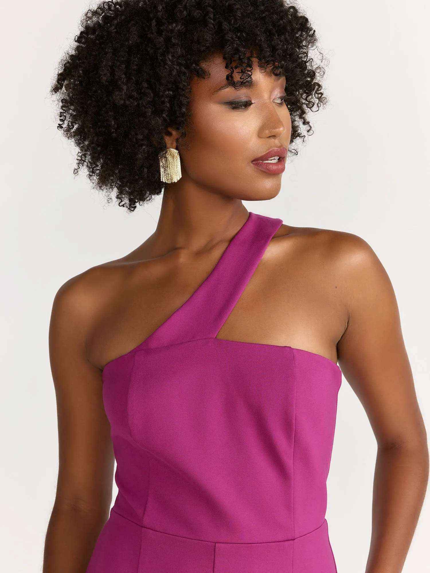 Lena Sleeveless Asymmetric One-Shoulder Jumpsuit - Brands We Love