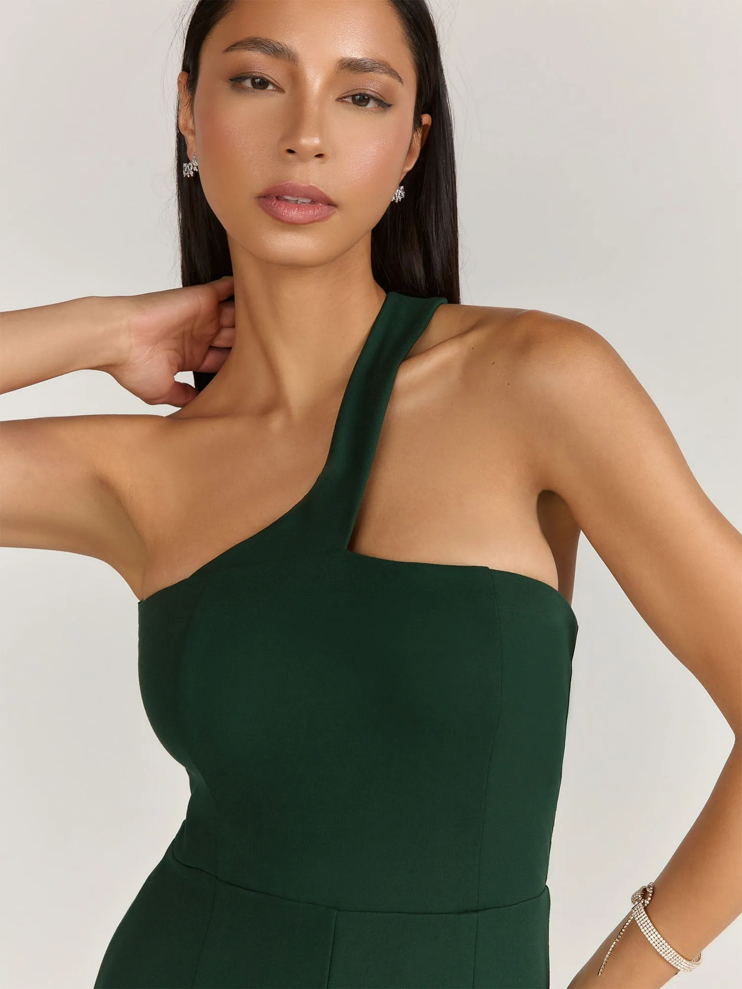 Lena Sleeveless Asymmetric One-Shoulder Jumpsuit - Brands We Love
