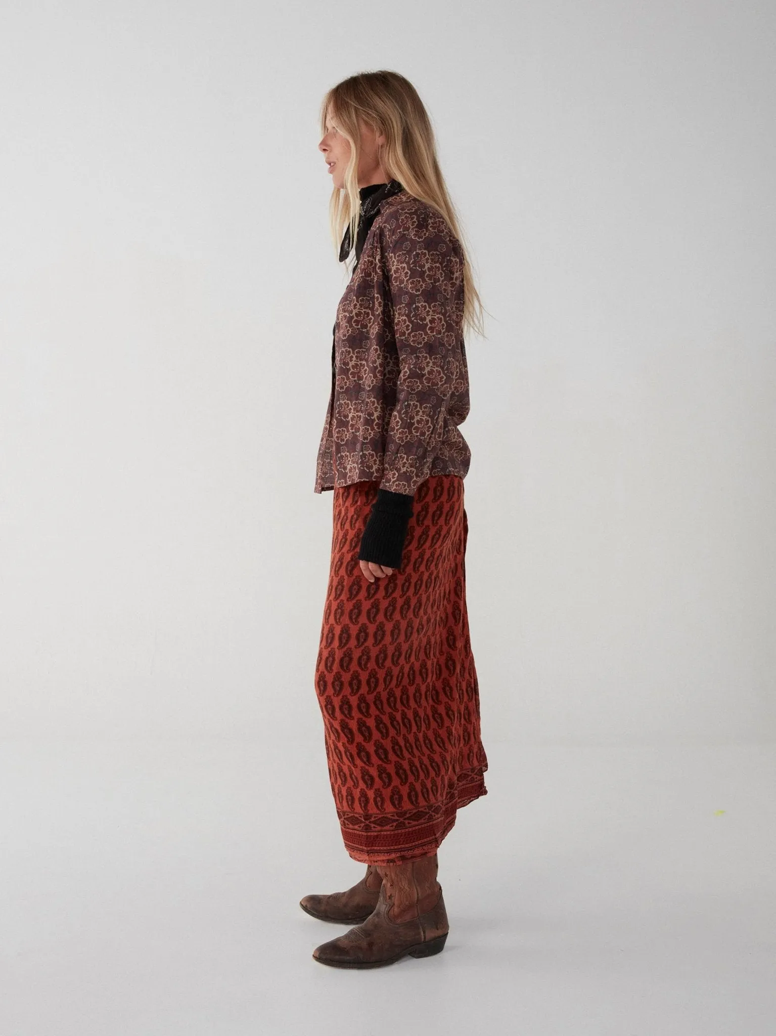 Maia Blouse - Hawaii Burgundy