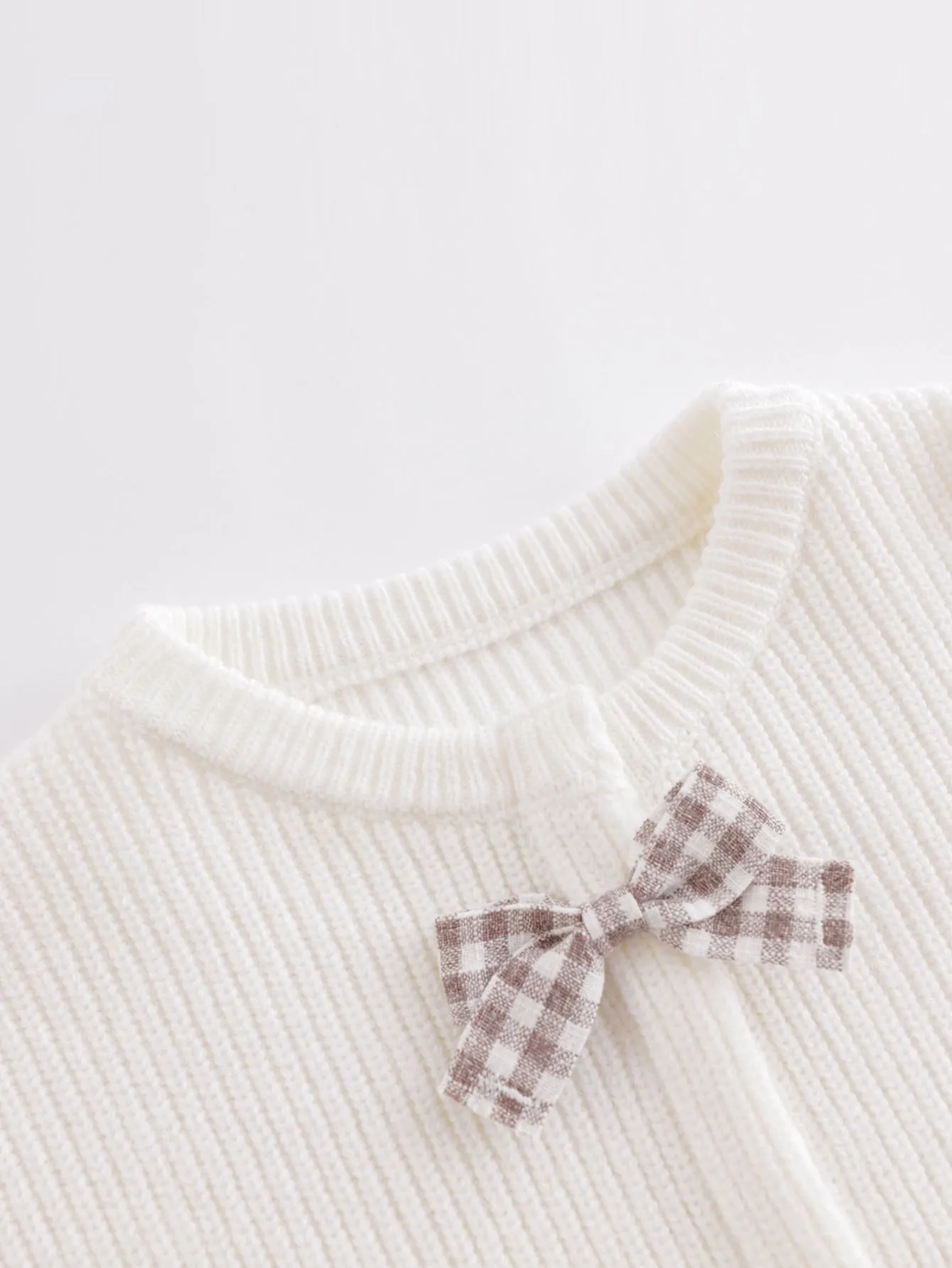 MARC & JANIE Girls Bow Round Neck Drop Shoulder Cardigan 221372