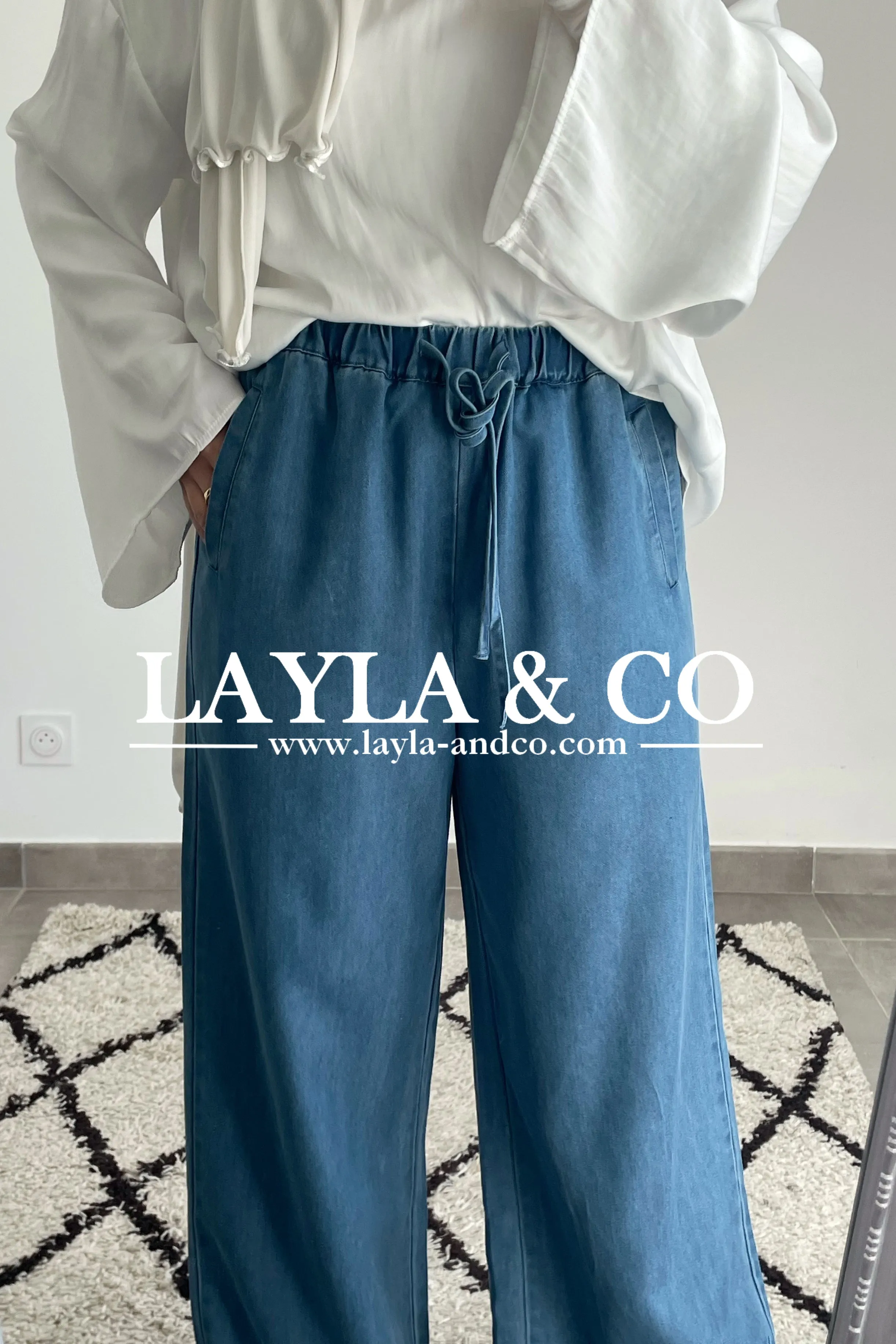 Pantalon large tencel