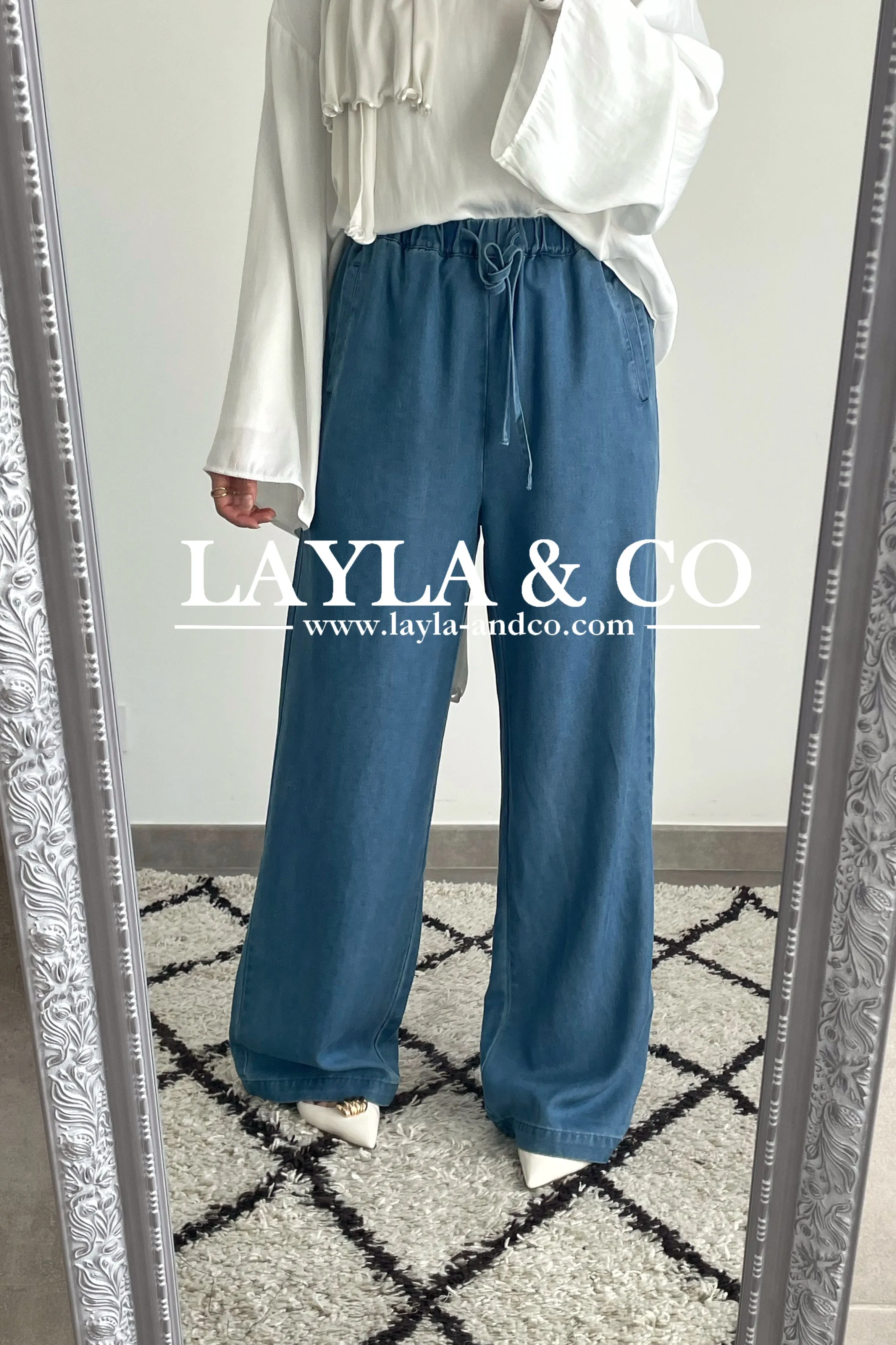 Pantalon large tencel