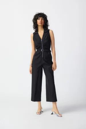 Sleeveless Micro Twill Jumpsuit