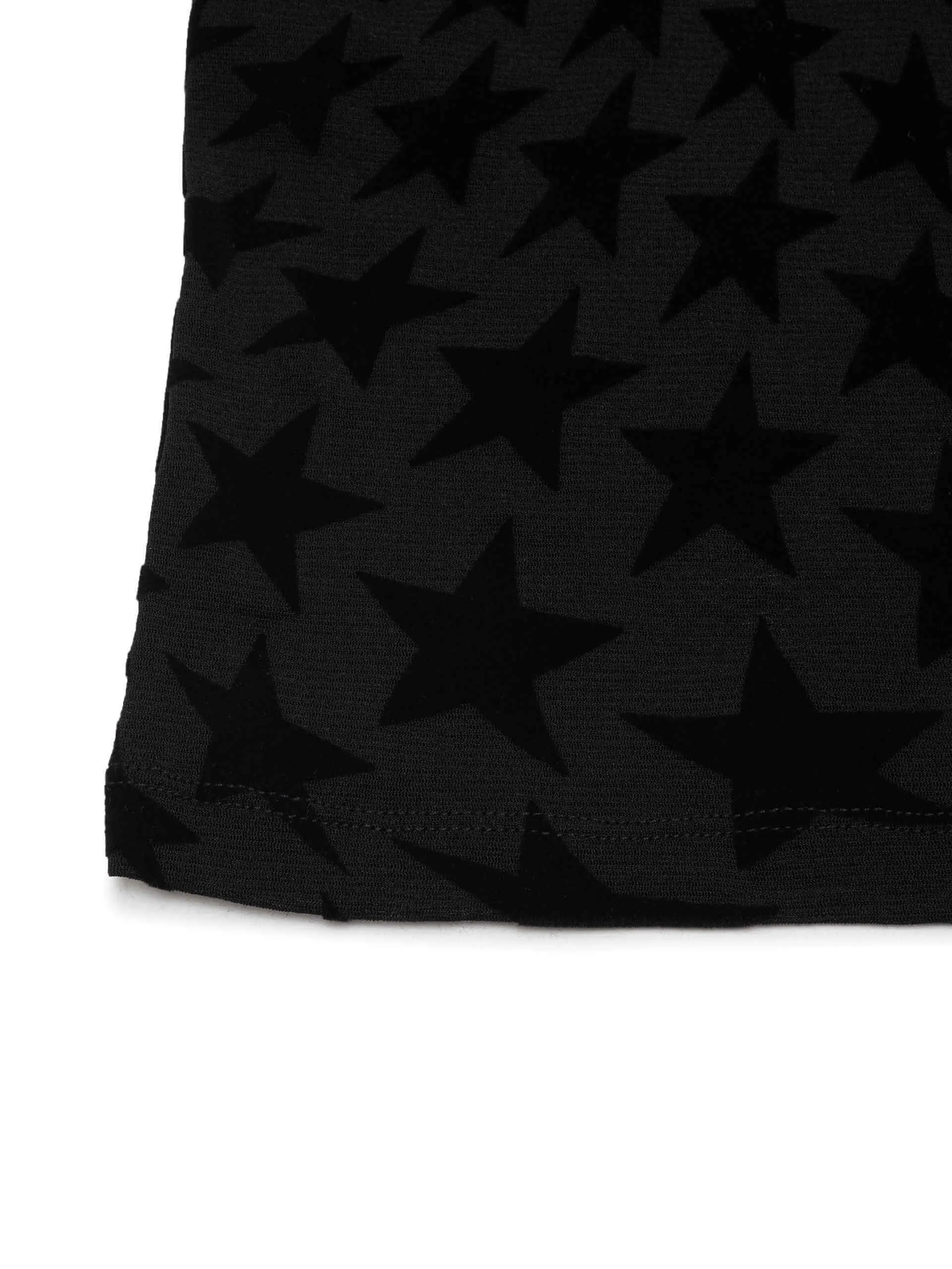 Star Pattern Stretch Top