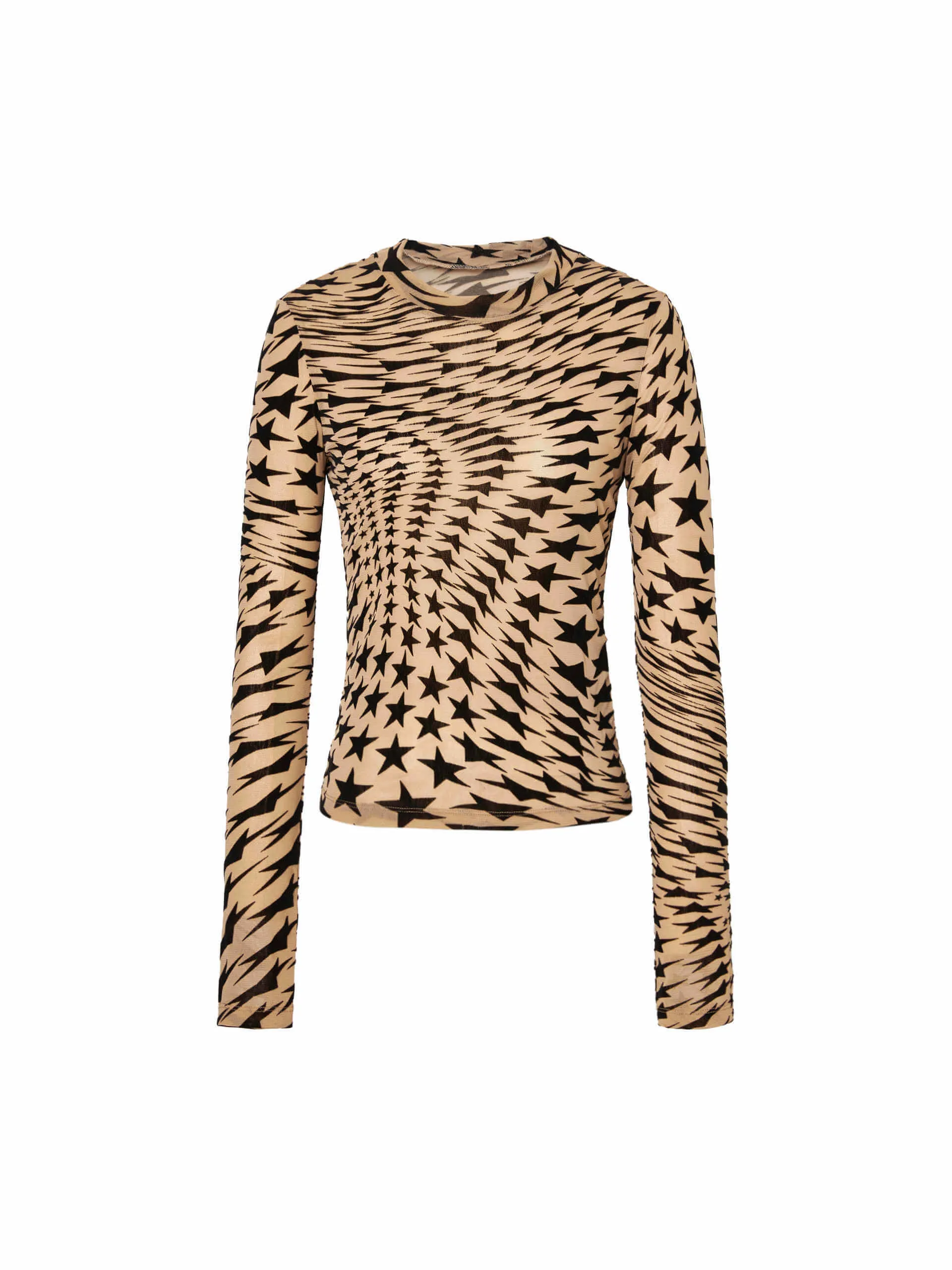 Star Pattern Stretch Top
