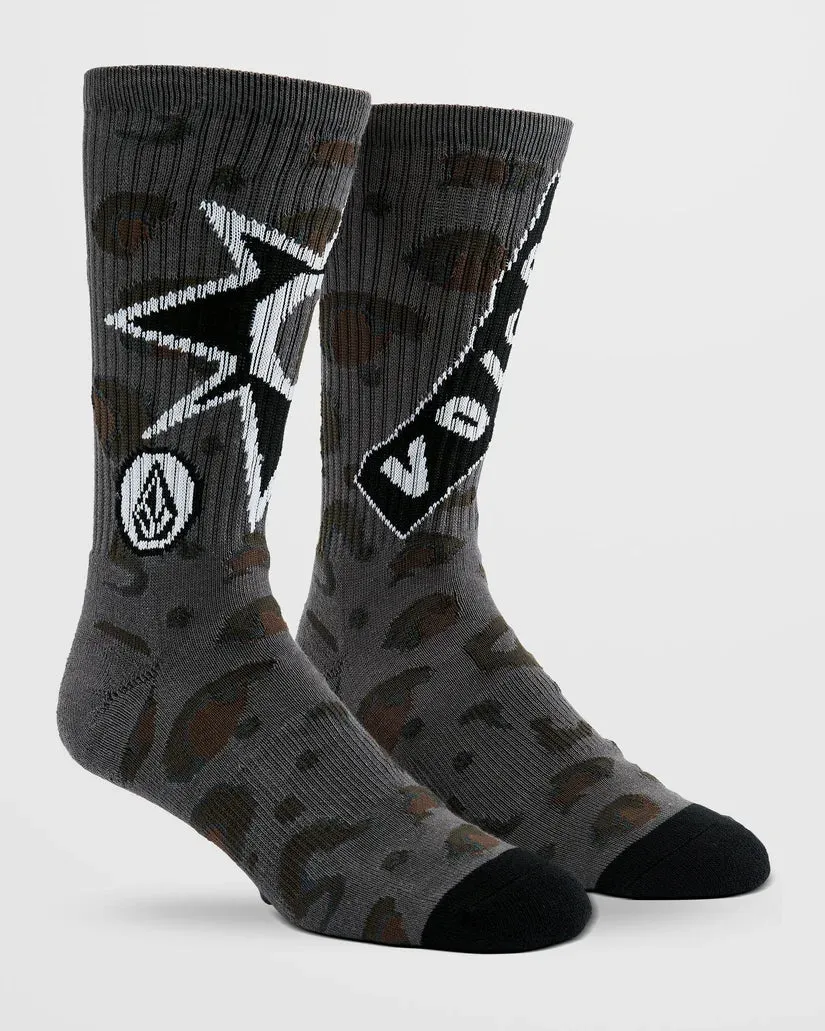 Volcom Men's Seth Conboy Socks Asphalt Black D6322500_ASB