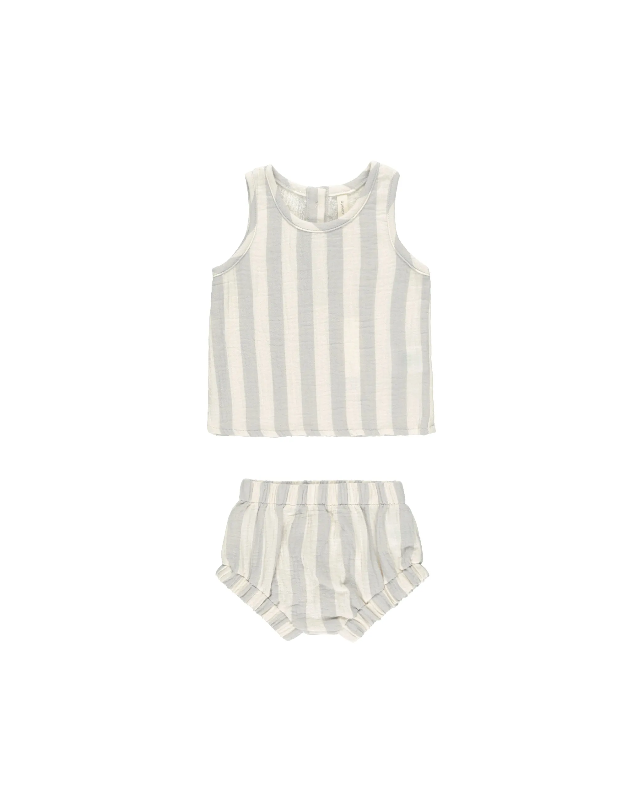 Woven Tank   Short Set, Sky Stripe