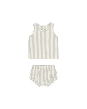 Woven Tank   Short Set, Sky Stripe